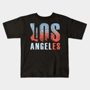 Los Andeles (LA) California city map typography-1850 Kids T-Shirt